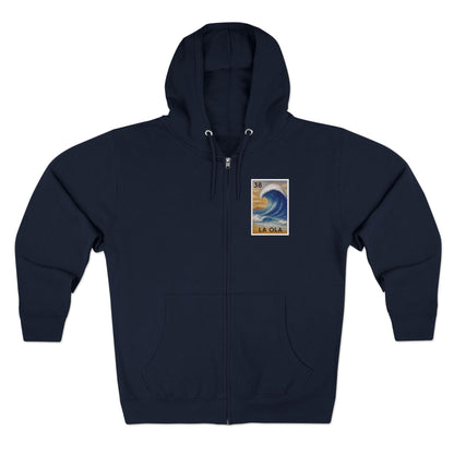 Wave Lotería zip fleece hoodie image 1