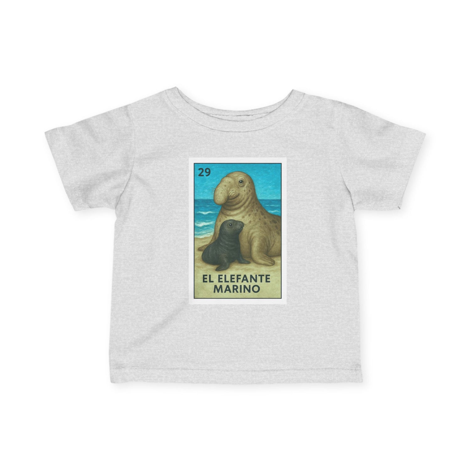 Elephant Seal Lotería infant cotton t-shirt image 5