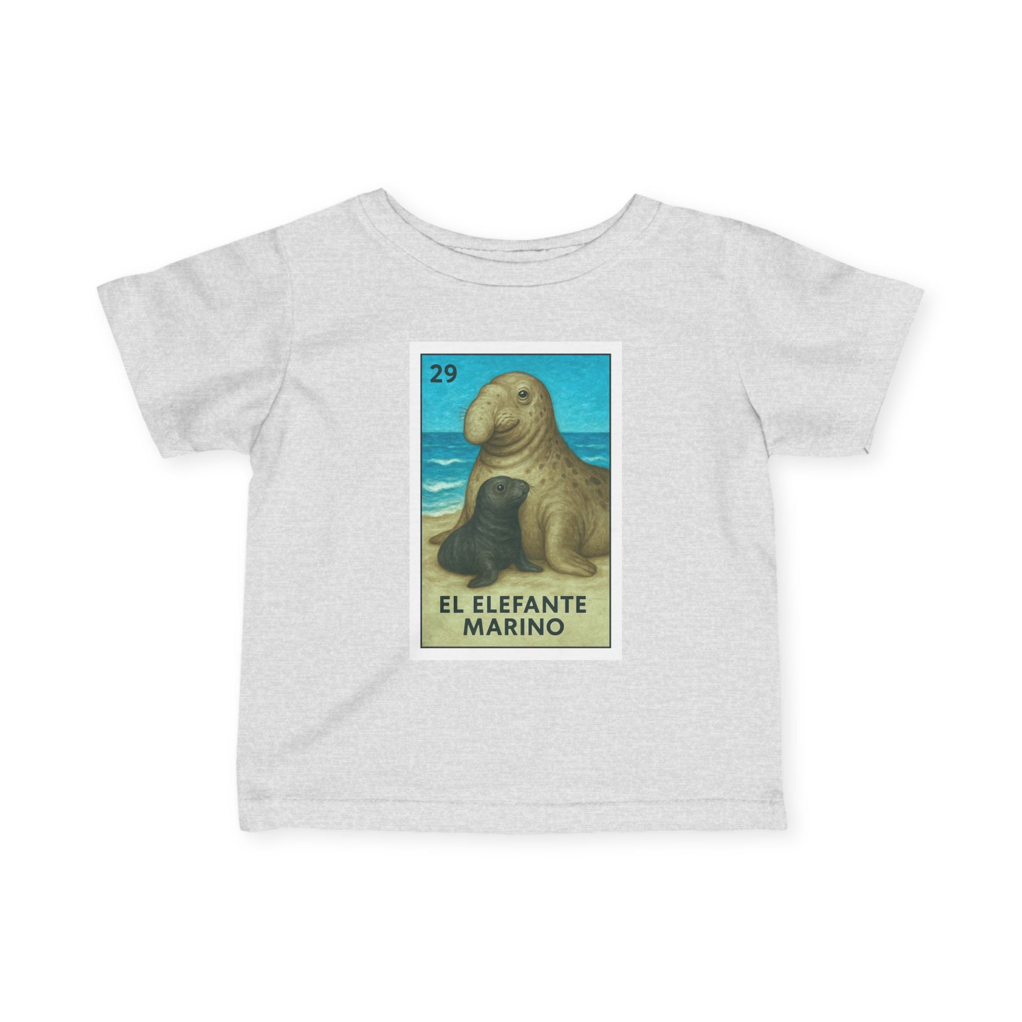 Elephant Seal Lotería infant cotton t-shirt image 5