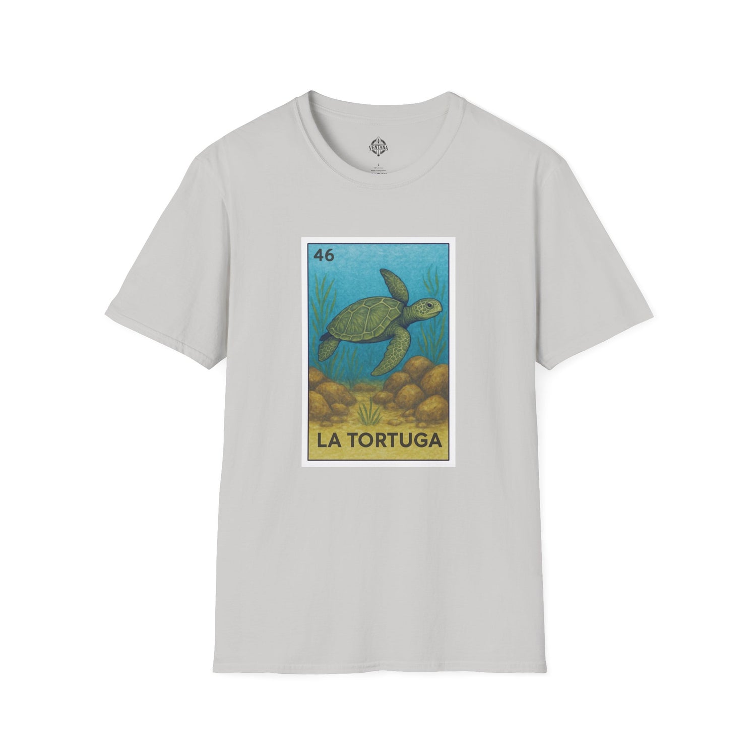 Turtle Lotería Unisex - Soft Style U.S. Cotton T-Shirt (La Tortuga)