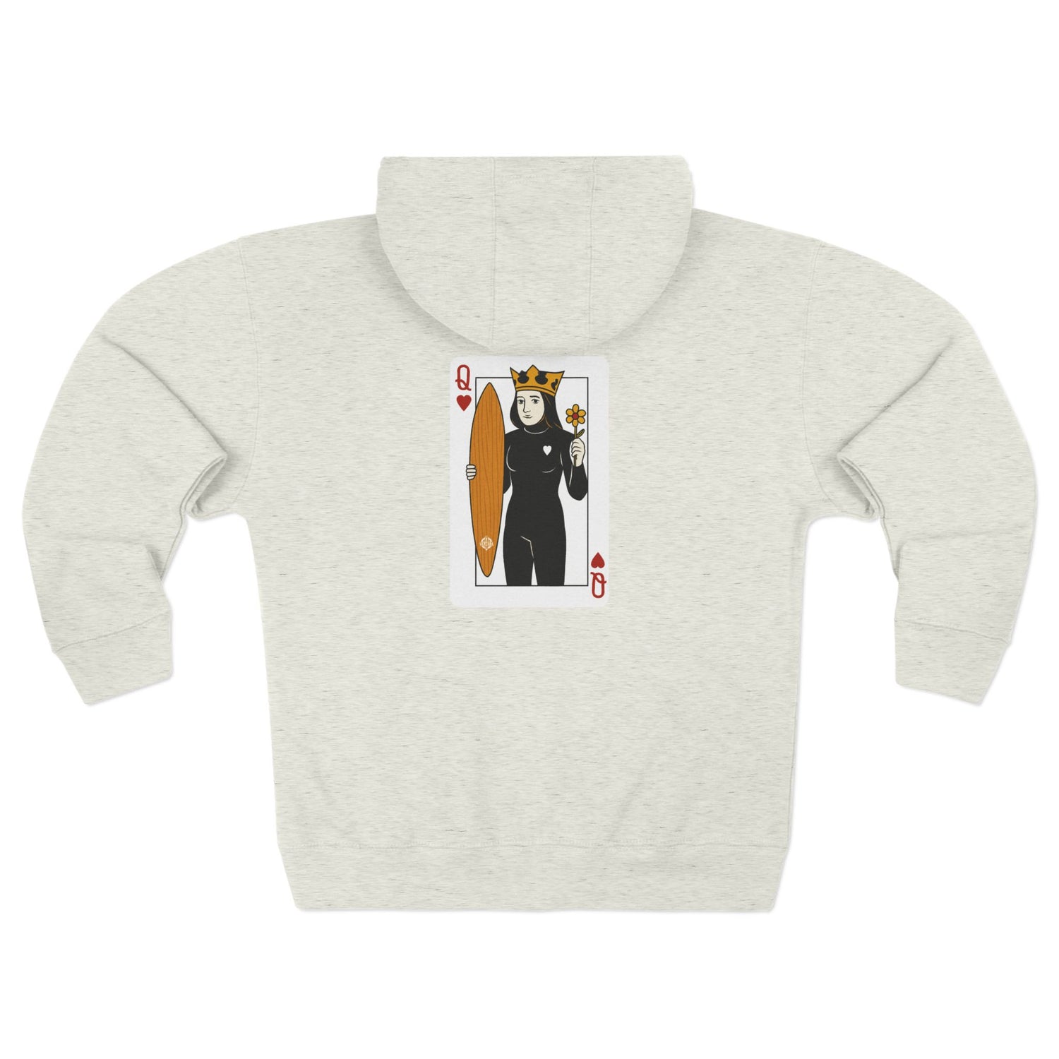 Queen of Hearts Surfer zip fleece hoodie image 8