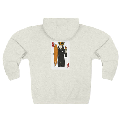 Queen of Hearts Surfer zip fleece hoodie image 8