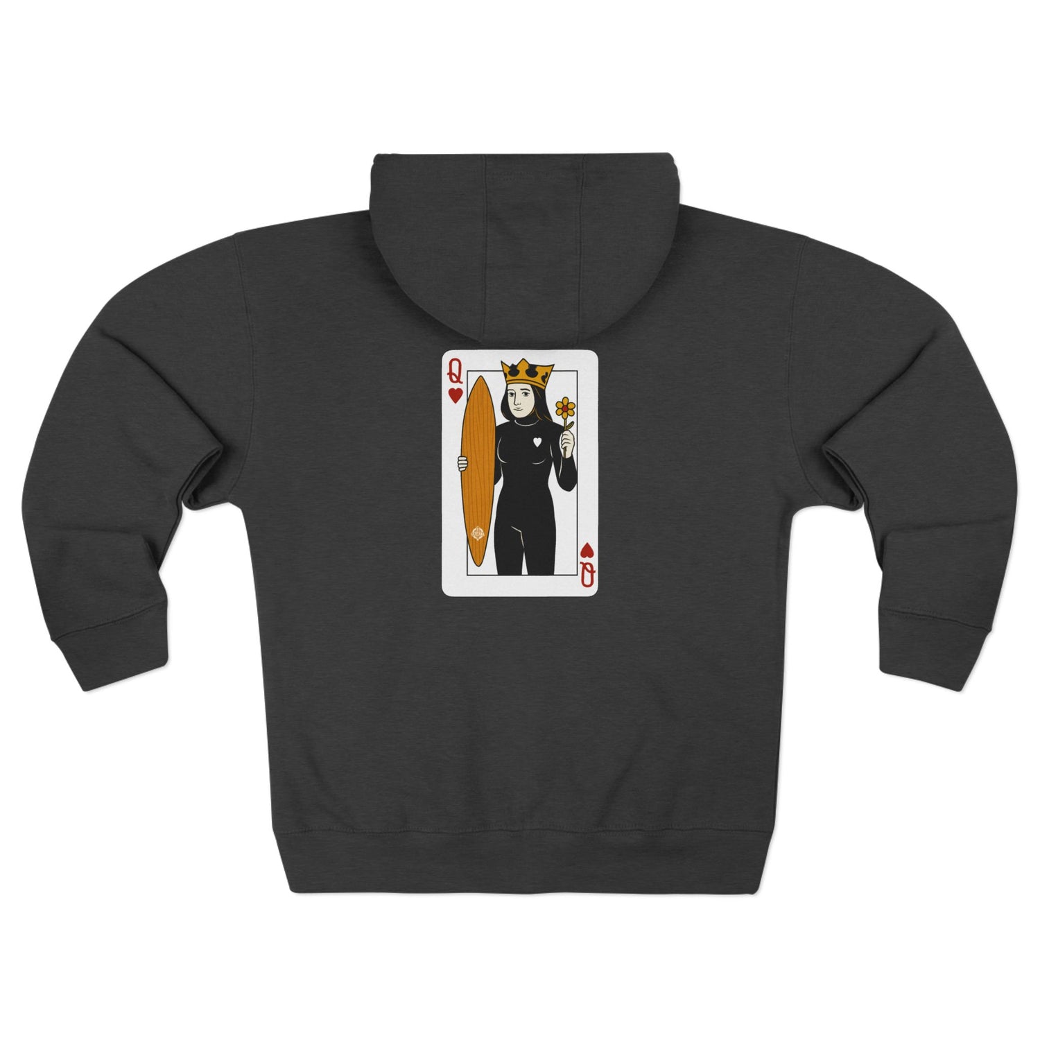 Queen of Hearts Surfer zip fleece hoodie image 11