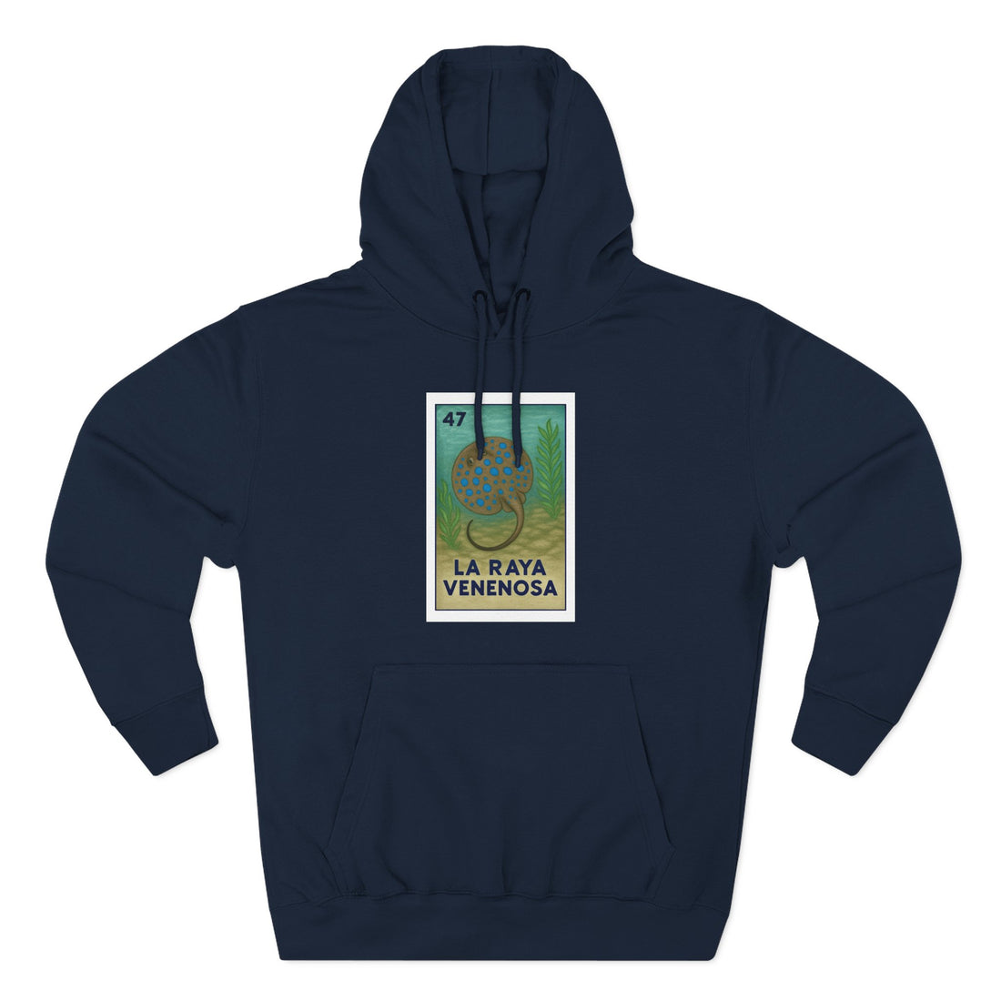 Stingray Lotería fleece hoodie image 1