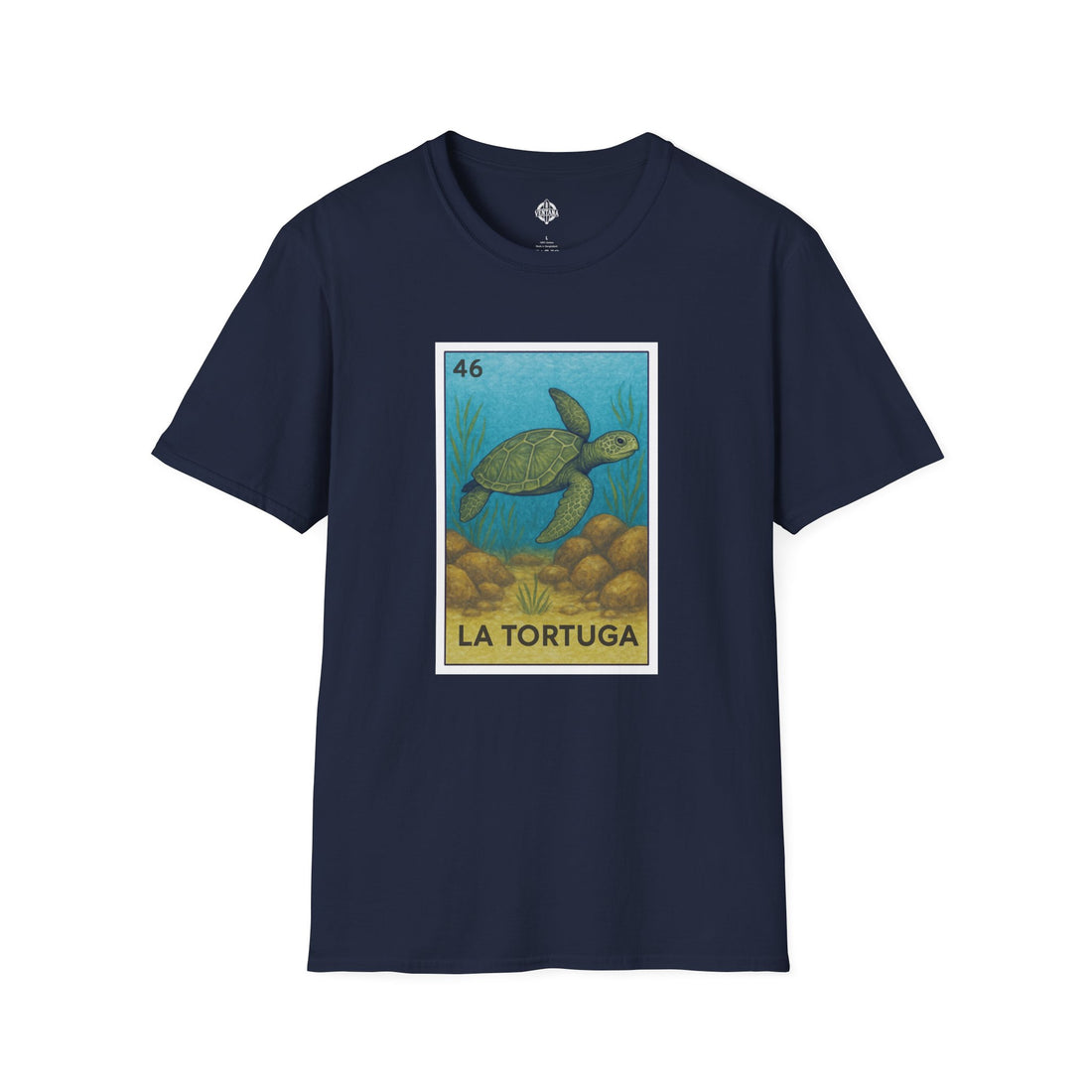 Turtle Lotería Unisex - Soft Style U.S. Cotton T-Shirt (La Tortuga)