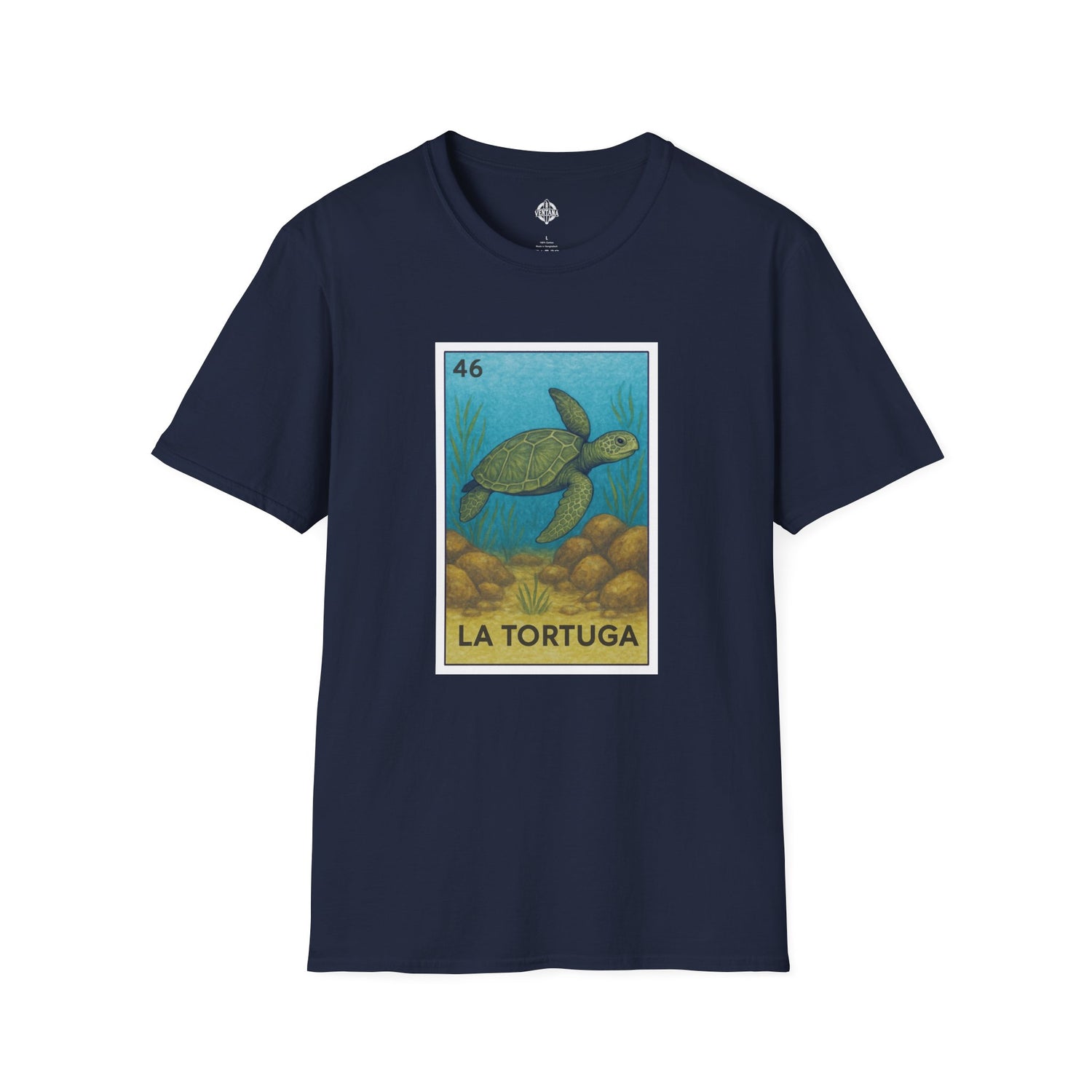 Turtle Lotería Unisex - Soft Style U.S. Cotton T-Shirt (La Tortuga)