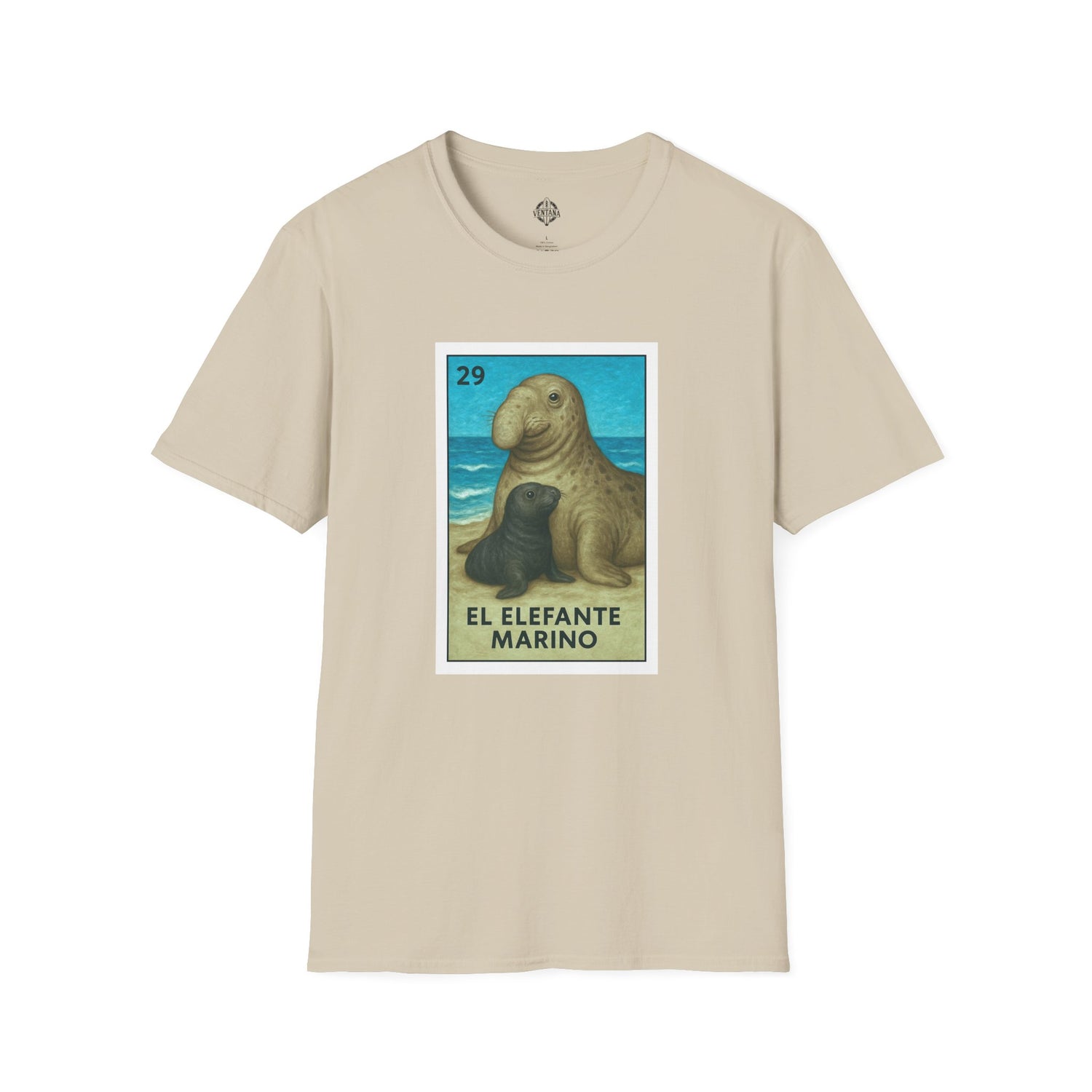 Elephant Seal Lotería cotton t-shirt image 2