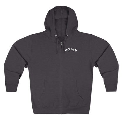 Aptos California Upside Down Unisex - Zip Cotton Blend Fleece Hoodie