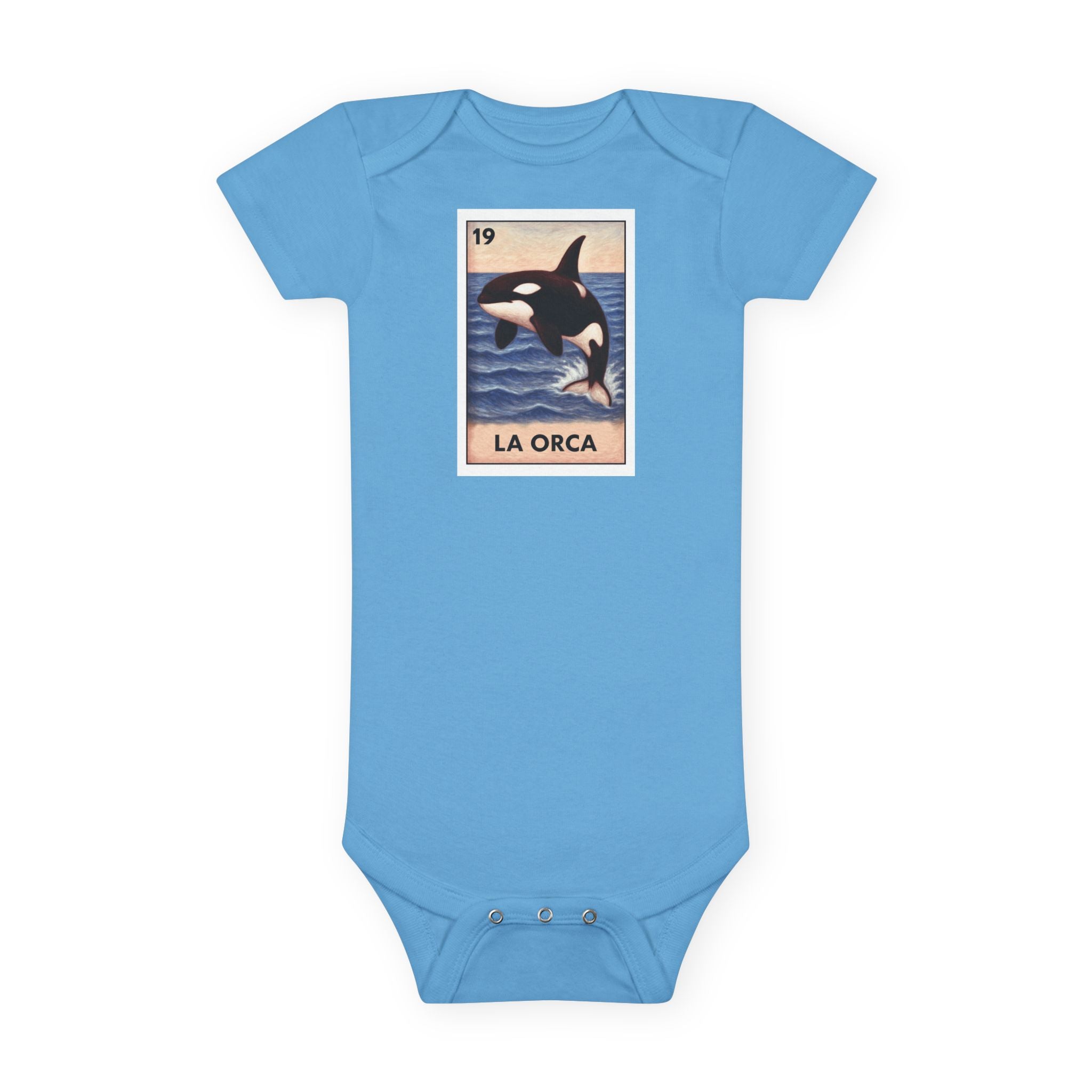 Orca Lotería baby cotton onesie image 1