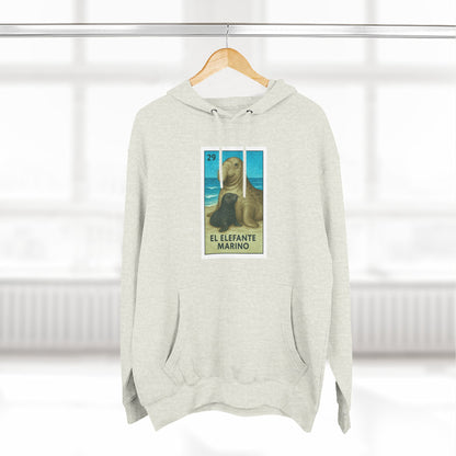 Elephant Seal Lotería Fleece Hoodie