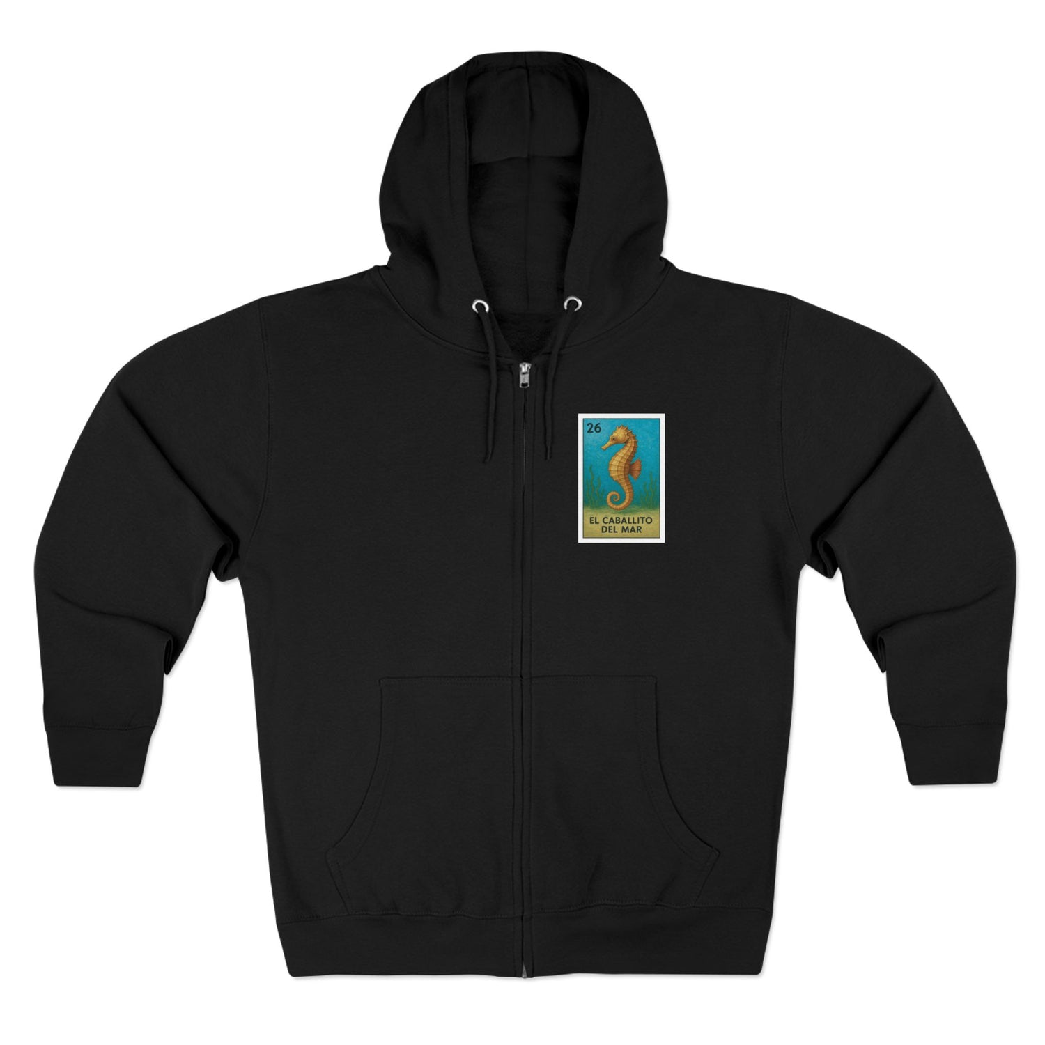 Seahorse Lotería zip fleece hoodie image 5