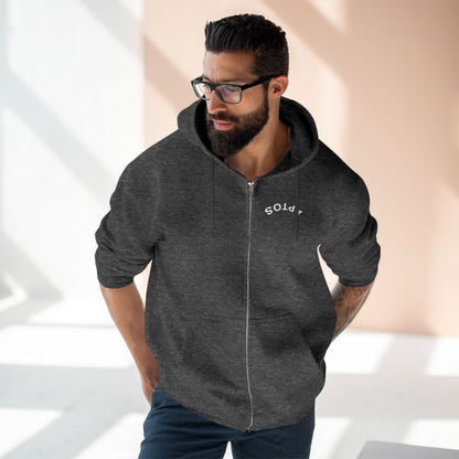 Aptos California Upside Down Unisex - Zip Cotton Blend Fleece Hoodie