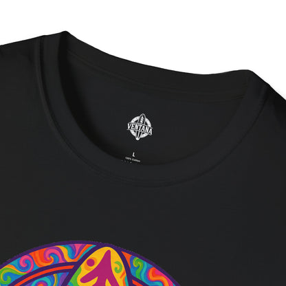 Ventana Psychedelic Treefish Logo - Soft Style U.S. Cotton T-Shirt