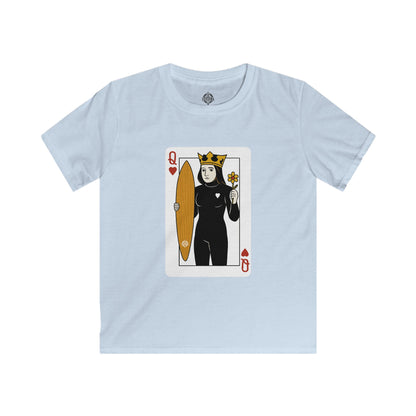 Queen of Hearts Surfer kids soft style t-shirt image 2