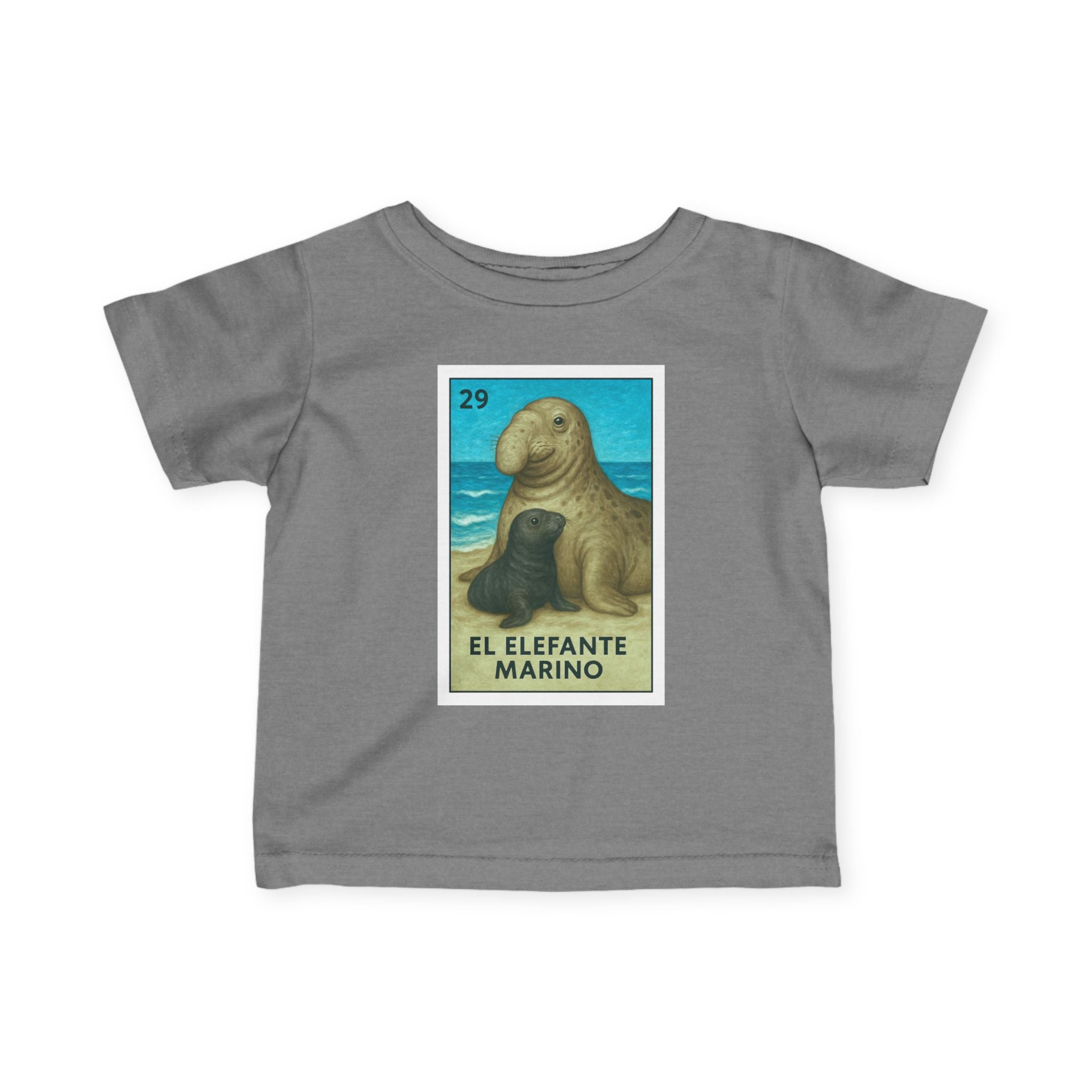 Elephant Seal Lotería infant cotton t-shirt image 10