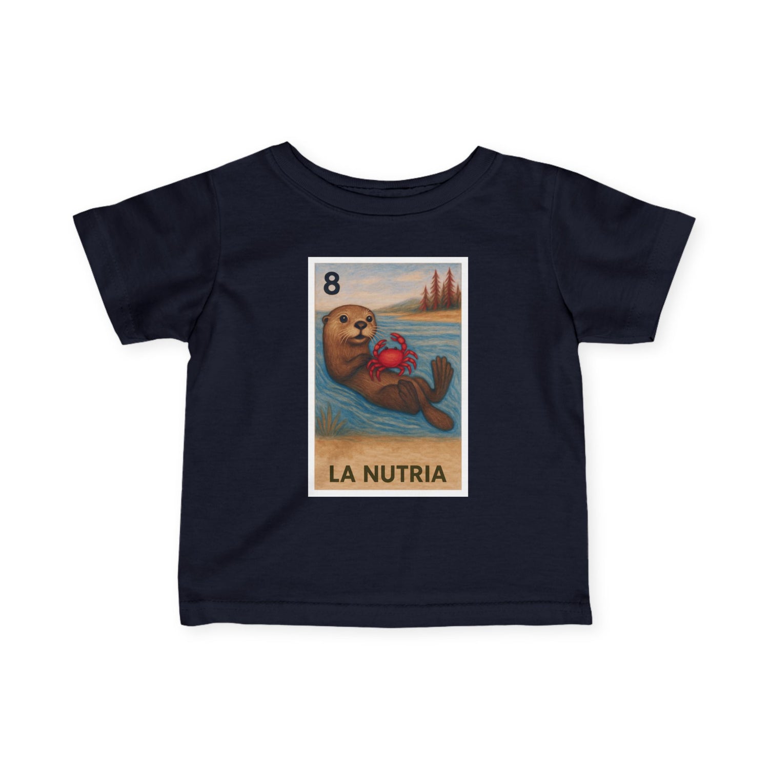 Sea Otter Lotería infant cotton t-shirt image 13