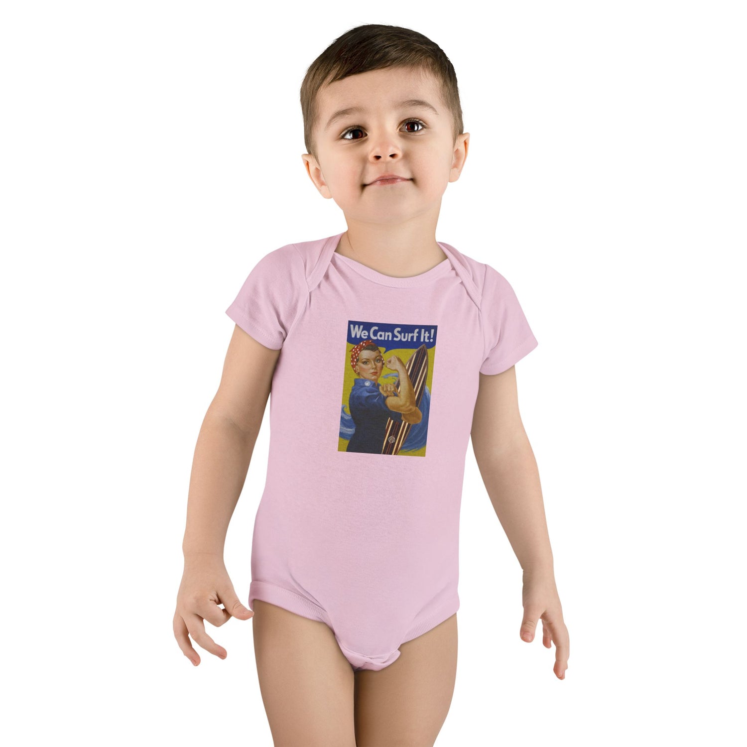 Rosie the Surfer baby cotton onesie image 15