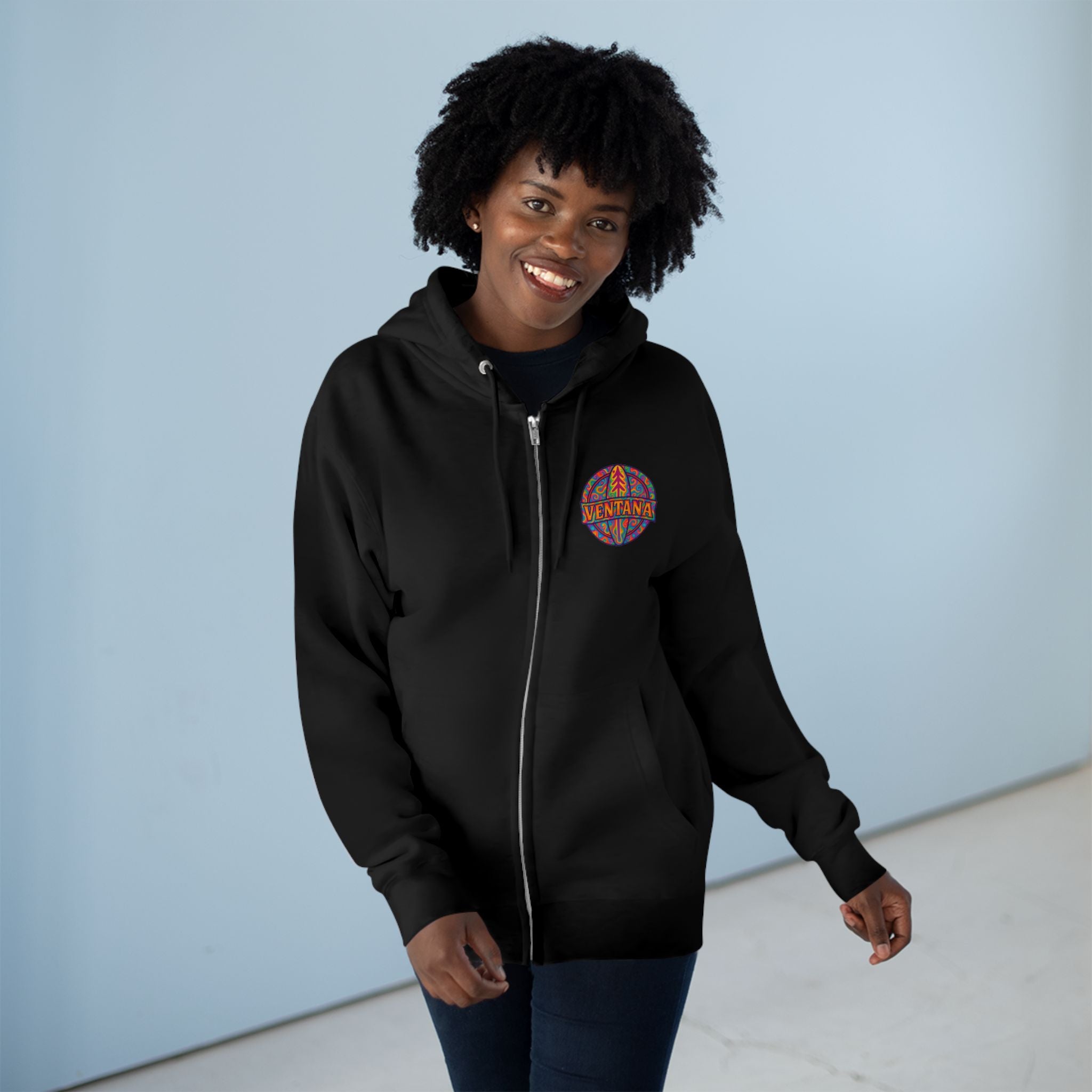 Ventana Psychedelic Treefish Logo Zip Hoodie