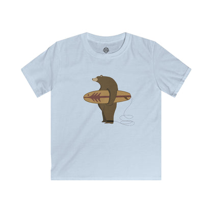 Surfing Grizzly Bear by Fabian Lavater cotton t-shirt image 2