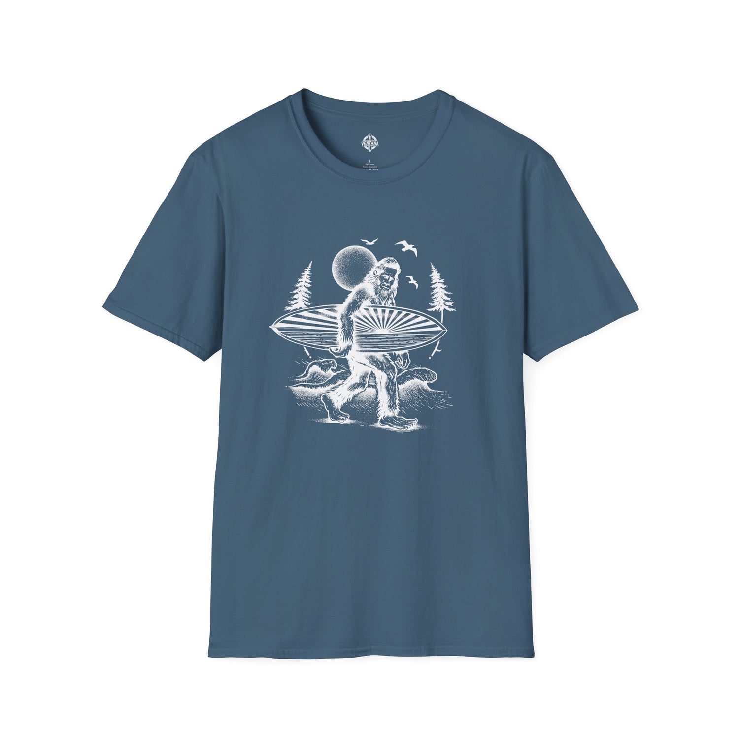 Ventana Surfsquatch by Thiago Bianchini Unisex - Soft Style U.S. Cotton T-Shirt