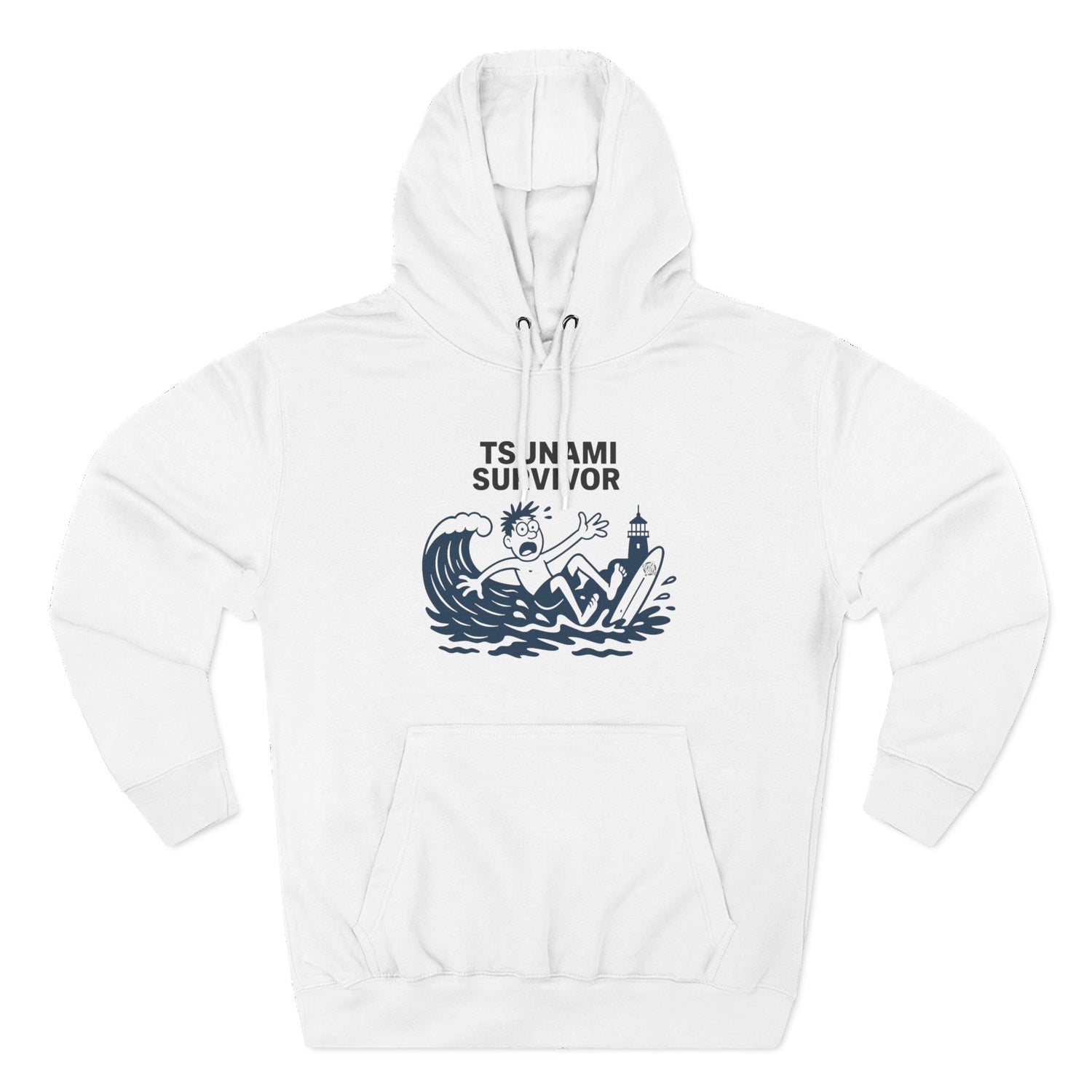 Tsunami Survivor Unisex - Pull-Over Cotton Blend Fleece Hoodie
