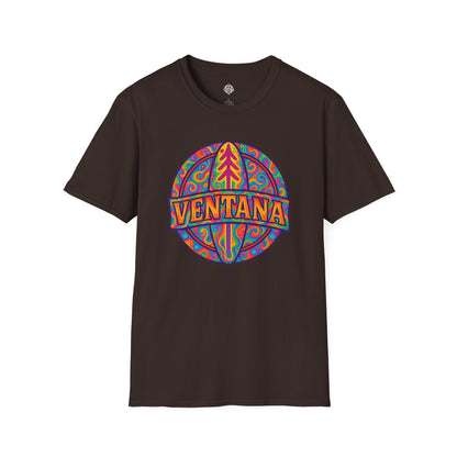 Ventana Psychedelic Treefish Logo - Soft Style U.S. Cotton T-Shirt