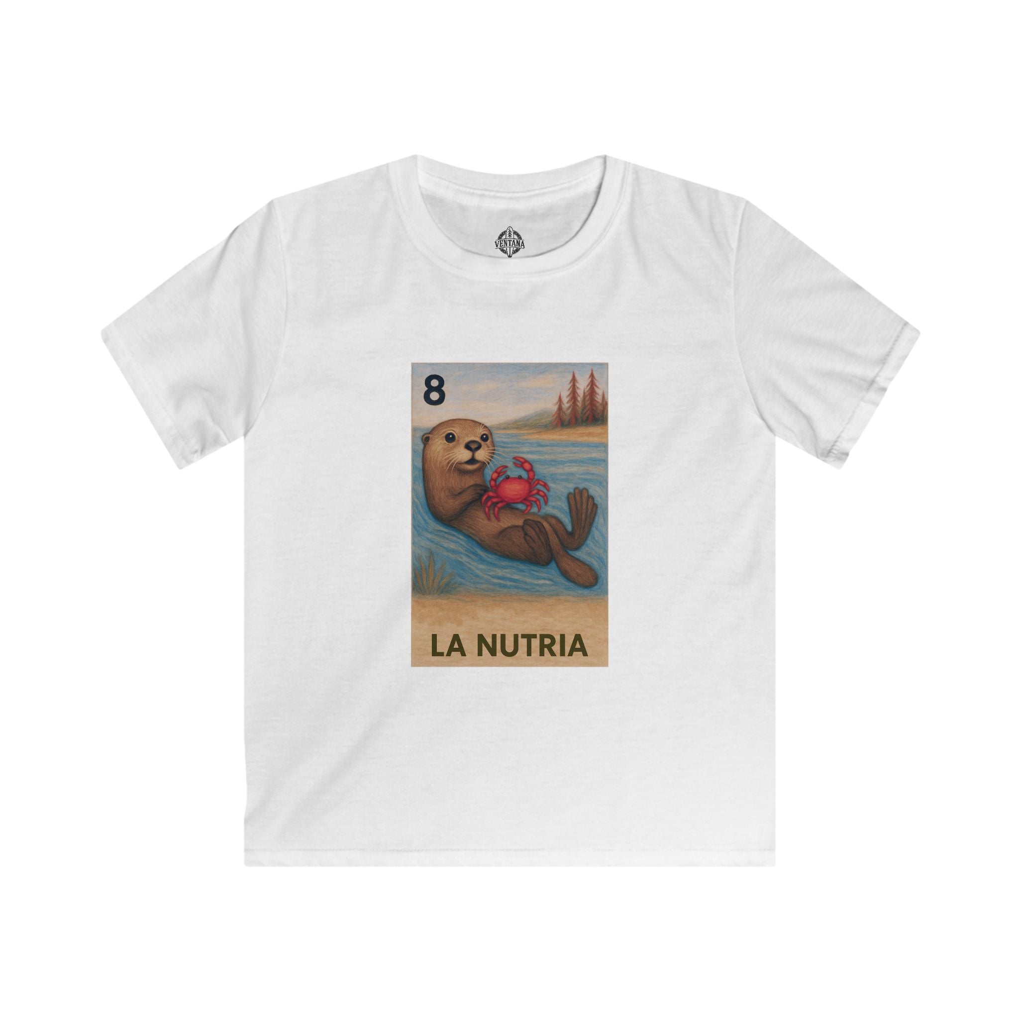 Sea Otter Lotería kids soft style t-shirt image 4