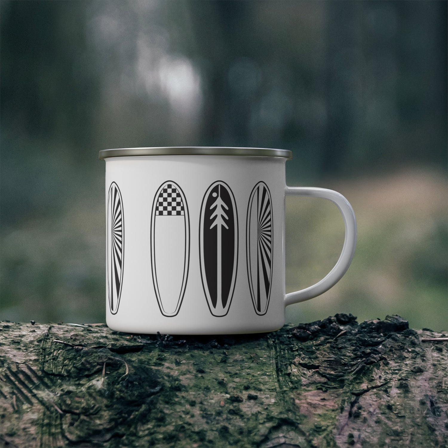 Ventana Three Board Enamel Camping Mug (12oz - small)