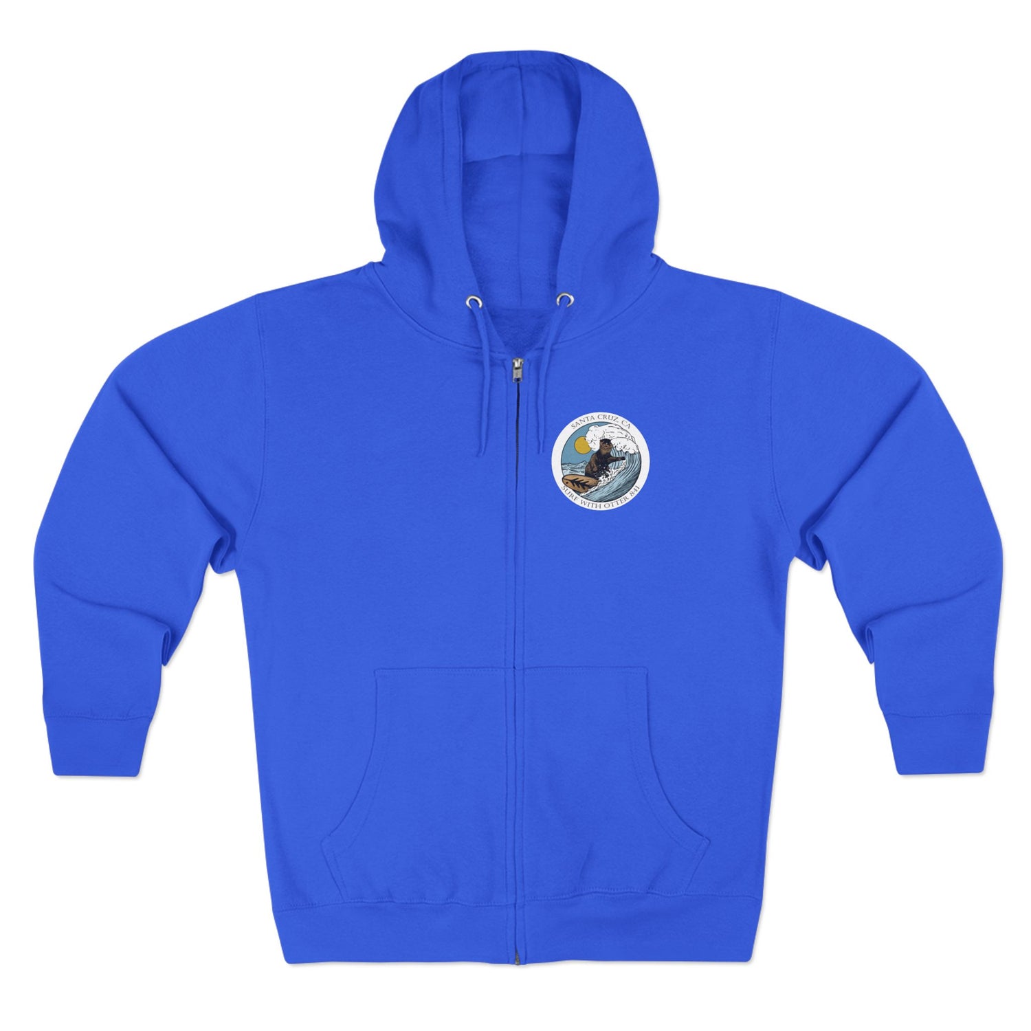 Surf with Otter 841 by Thiago Bianchini zip fleece hoodie image 6