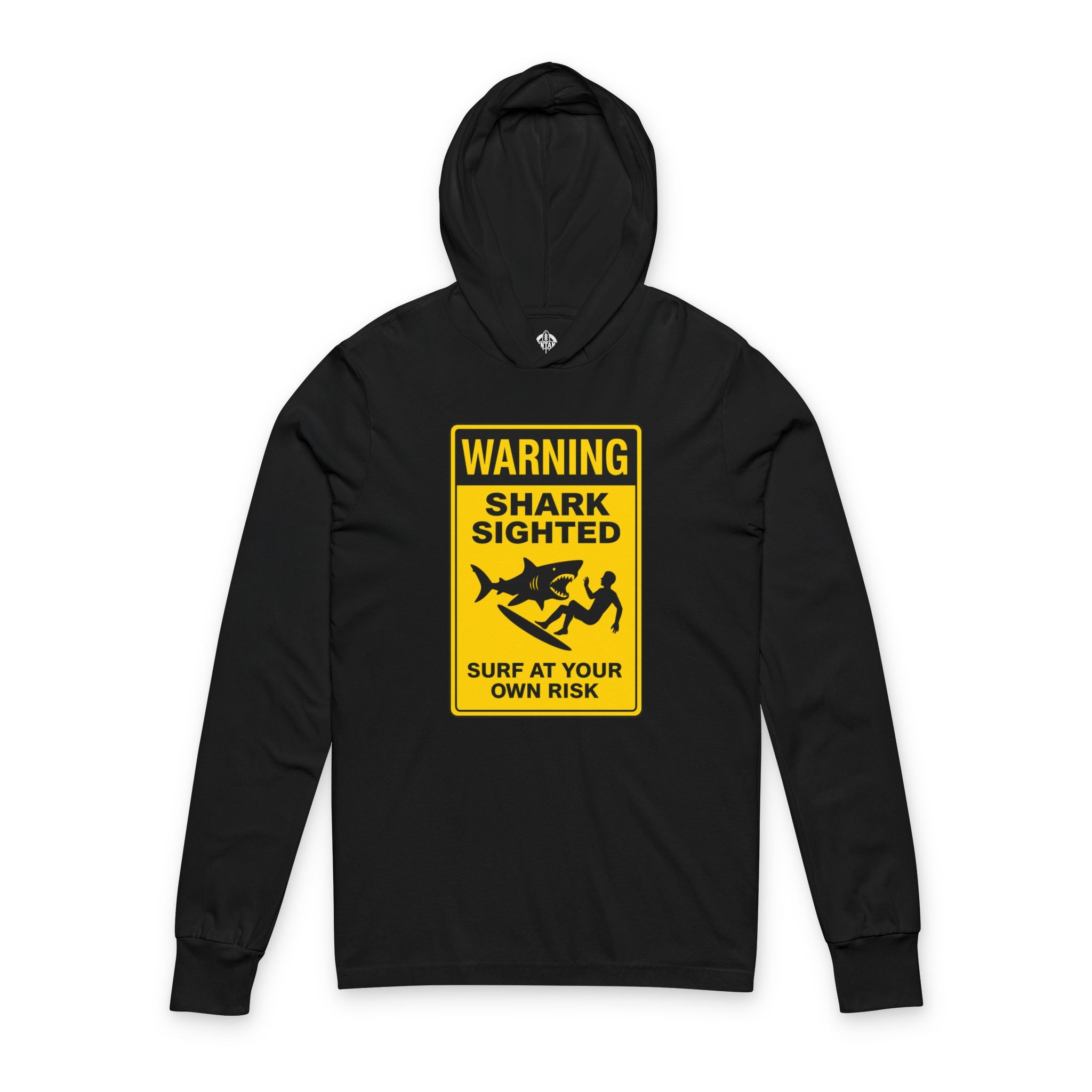 Shark Sighted cotton hooded long sleeve t-shirt image 4
