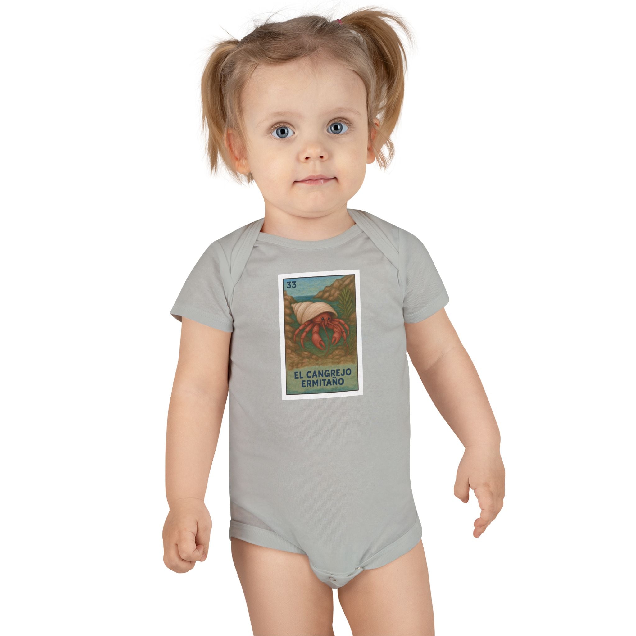 Hermit Crab Lotería baby cotton onesie image 10