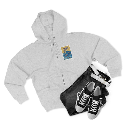 Dolphin Lotería zip fleece hoodie image 8