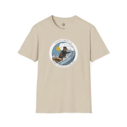 Surf with Otter 841 by Thiago Bianchini cotton t-shirt image 2