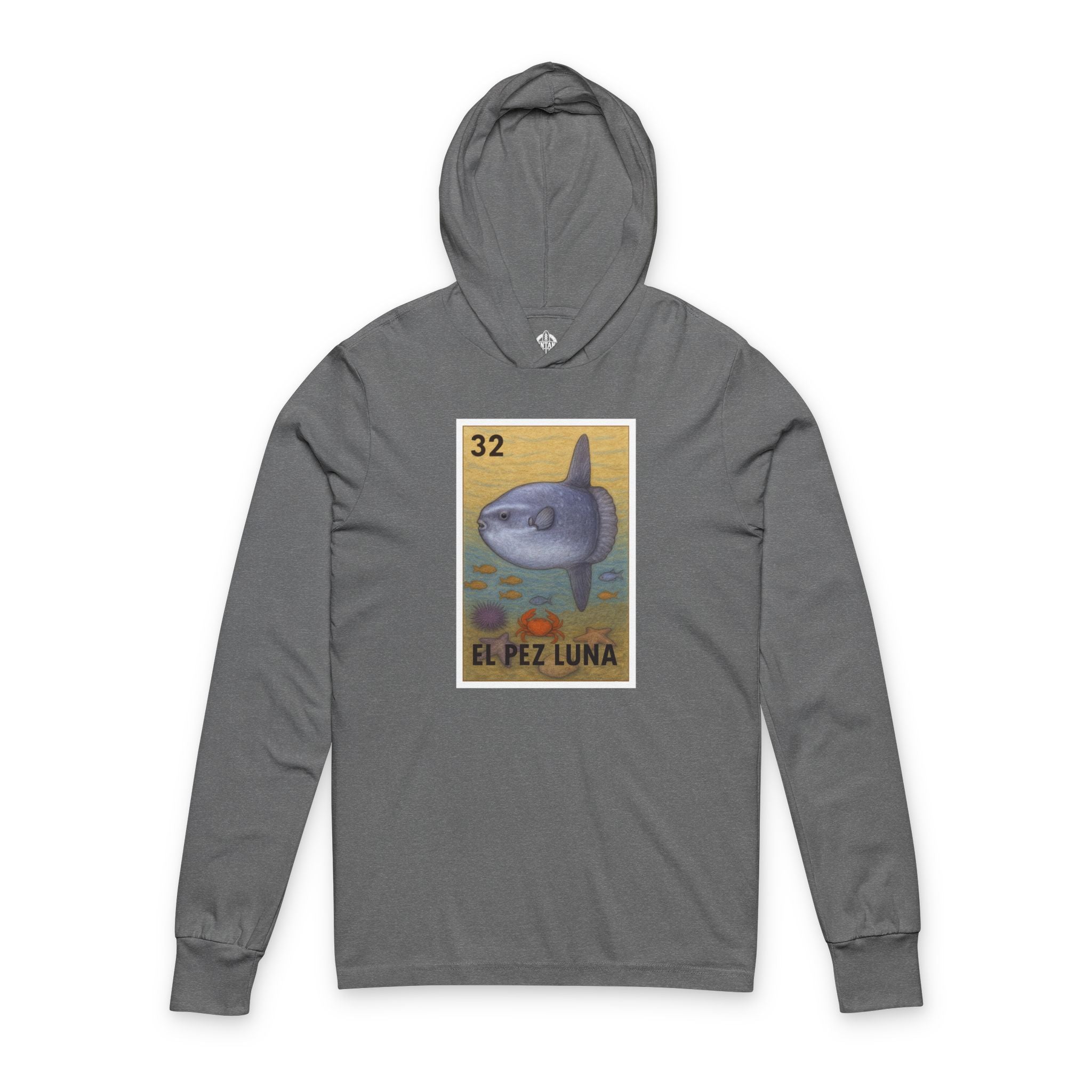 Sunfish Lotería cotton hooded long sleeve t-shirt image 2