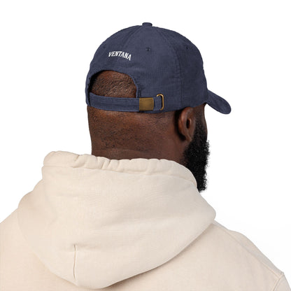 Ventana Three Board Embroidered Corduroy Cap - 100% Cotton