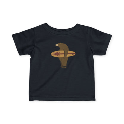 Surfing Grizzly Bear by Fabian Lavater infant cotton t-shirt image 13