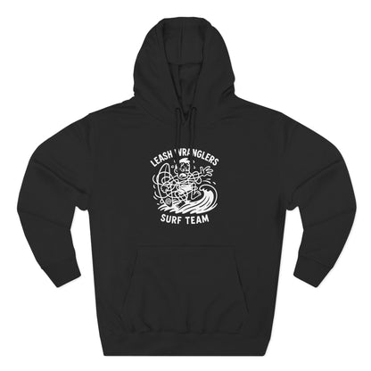Leash Wranglers Surf Team Unisex - Pull-Over Cotton Blend Fleece Hoodie
