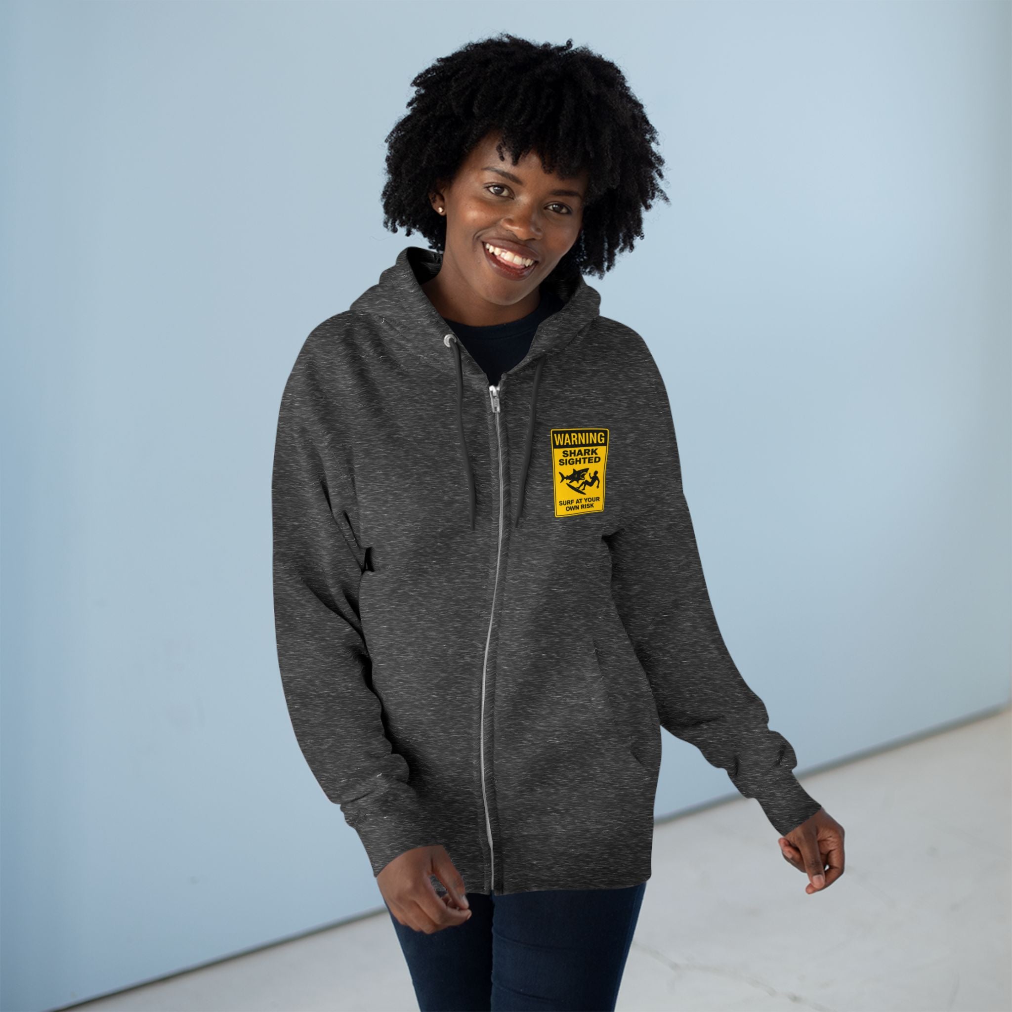Shark Sighted zip fleece hoodie image 15