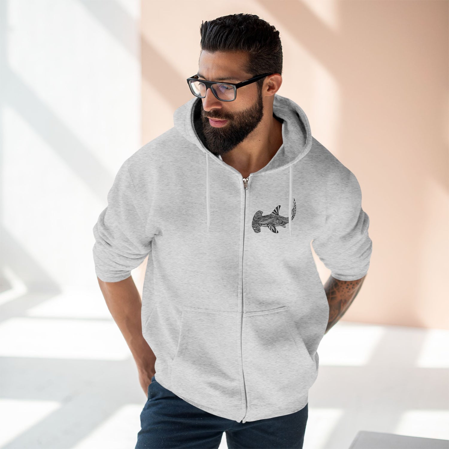 Ventangle Hammerhead zip fleece hoodie image 12