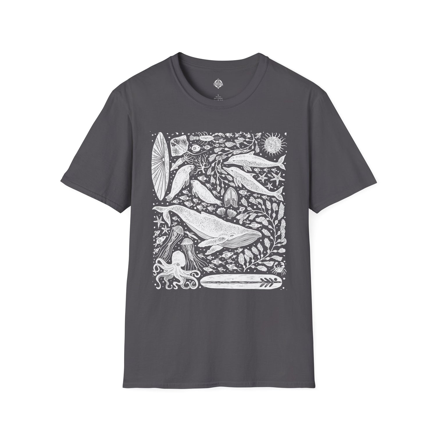 Ventana Marine Life by Lili Arnold cotton t-shirt image 13
