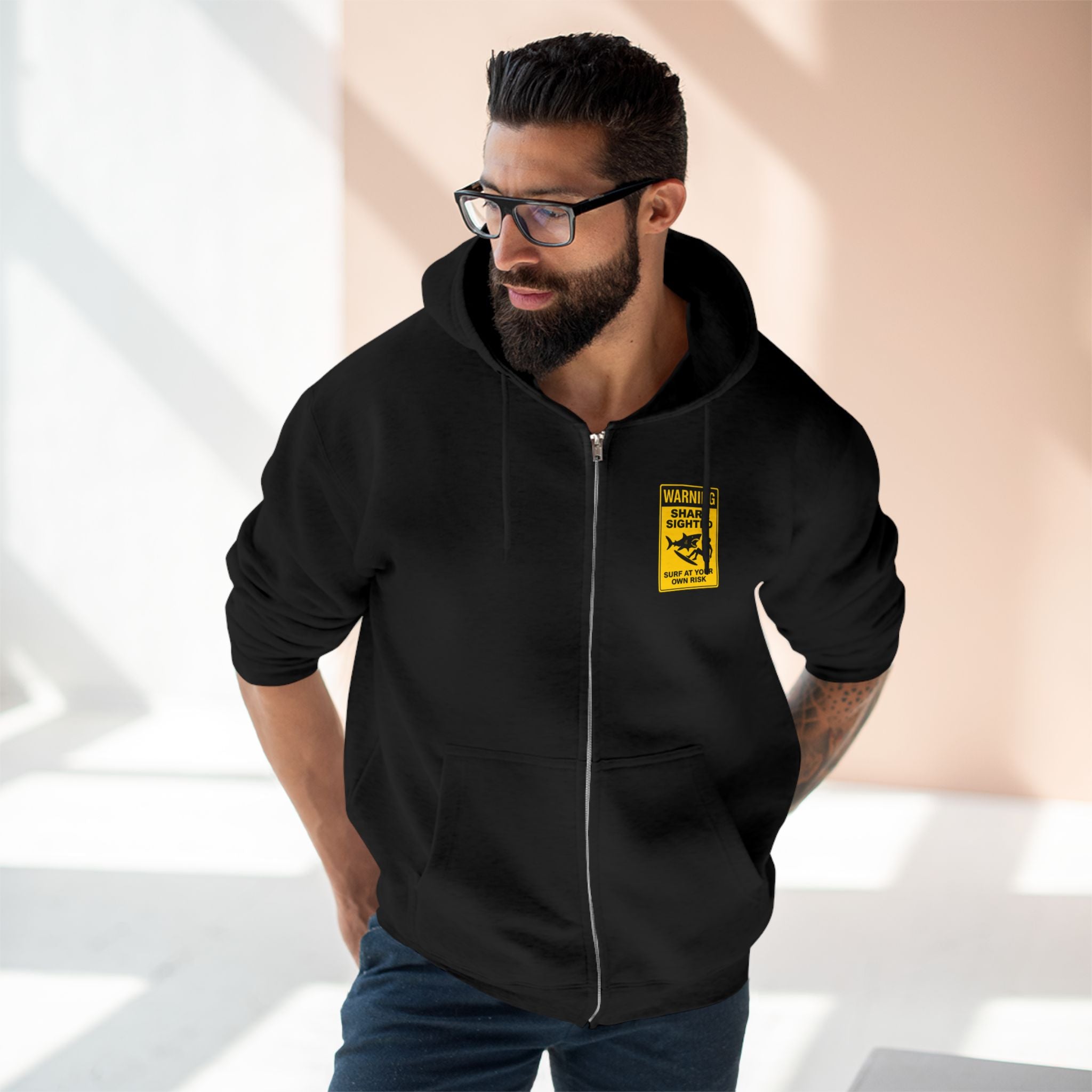 Shark Sighted zip fleece hoodie image 20