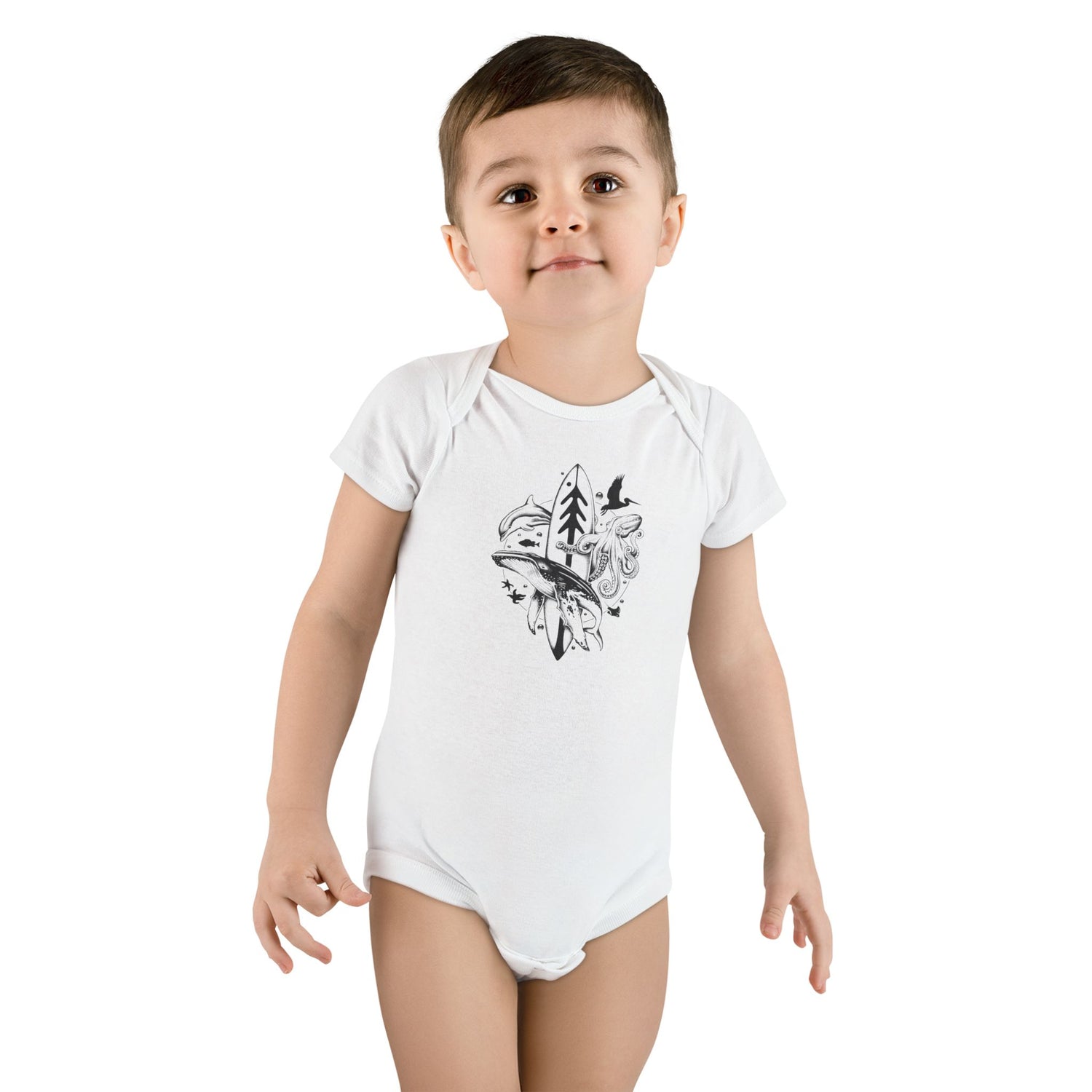 Ventana Monterey Bay by Thiago Bianchini baby cotton onesie image 6