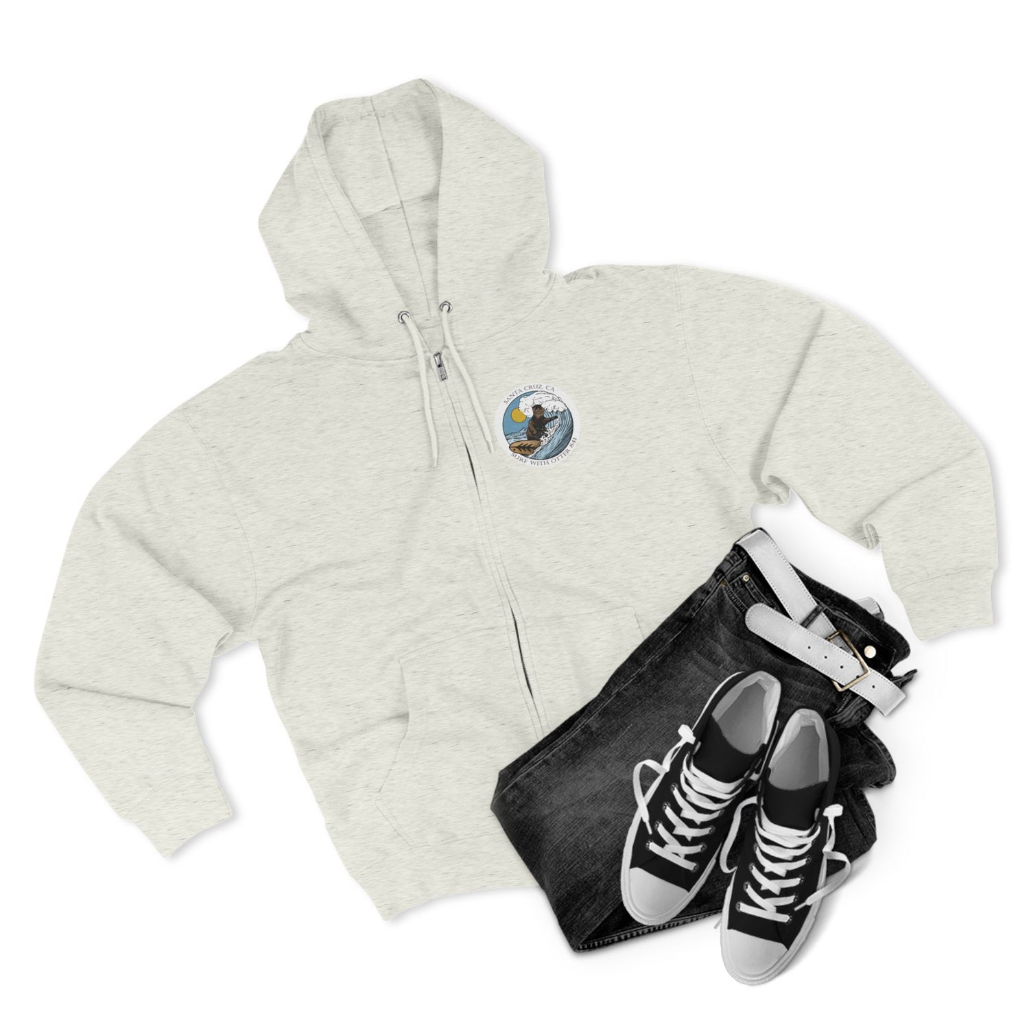 Surf with Otter 841 Zip Hoodie
