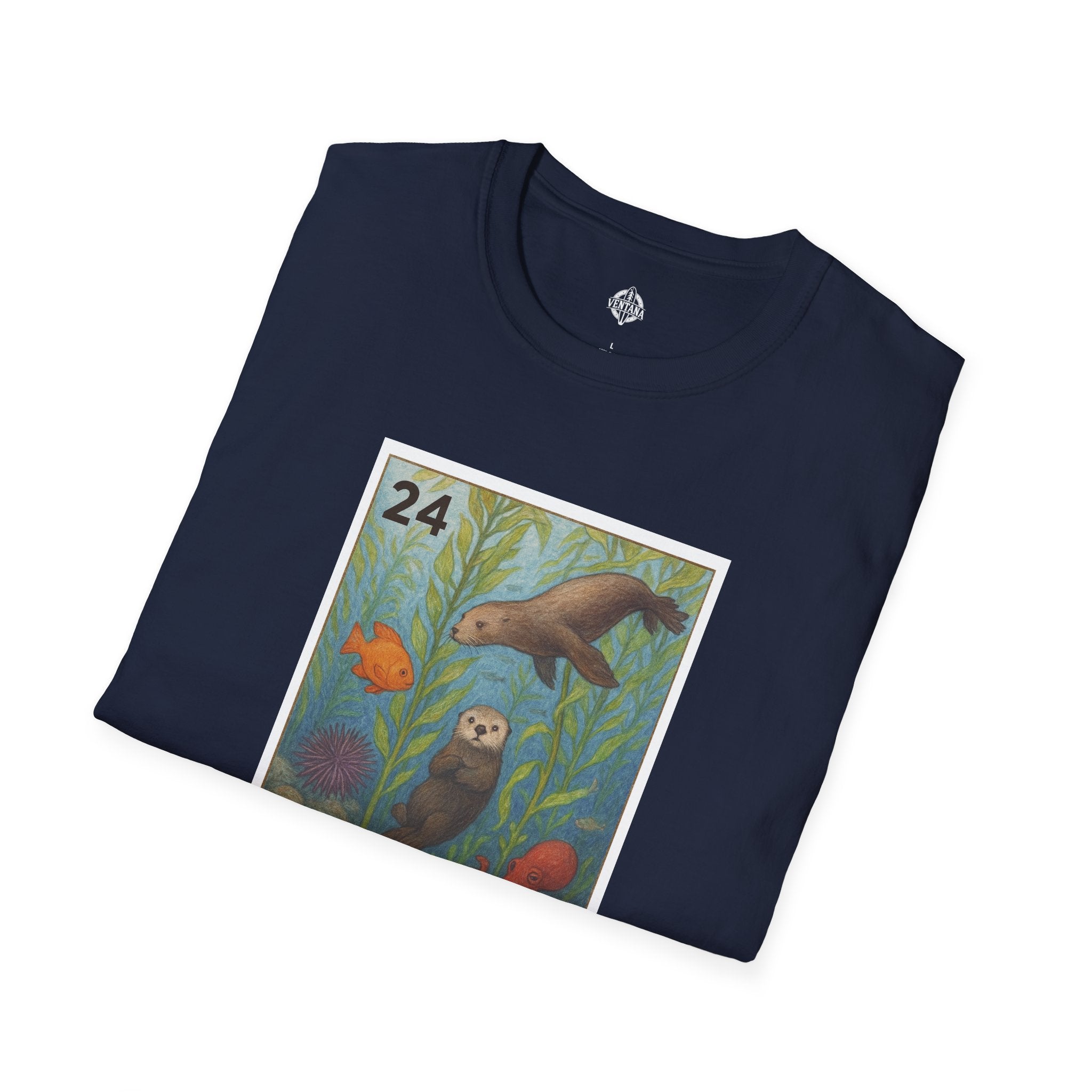 Kelp Forest Lotería Unisex - Soft Style U.S. Cotton T-Shirt (El Bosque de Algas)
