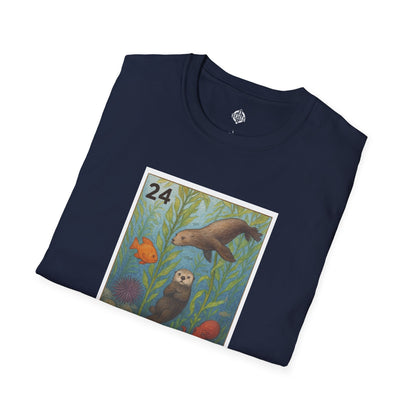 Kelp Forest Lotería Unisex - Soft Style U.S. Cotton T-Shirt (El Bosque de Algas)