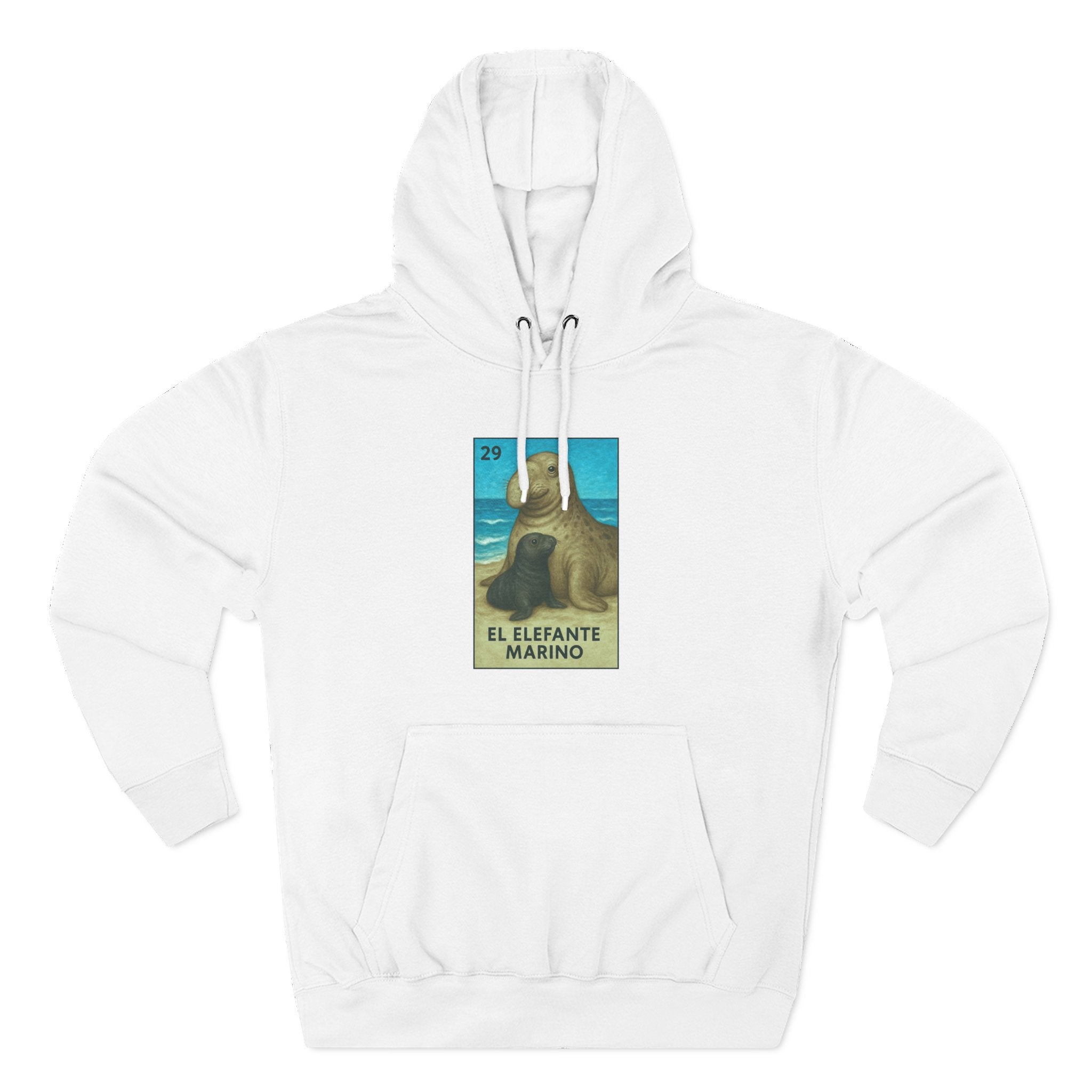 Elephant Seal Lotería fleece hoodie image 5