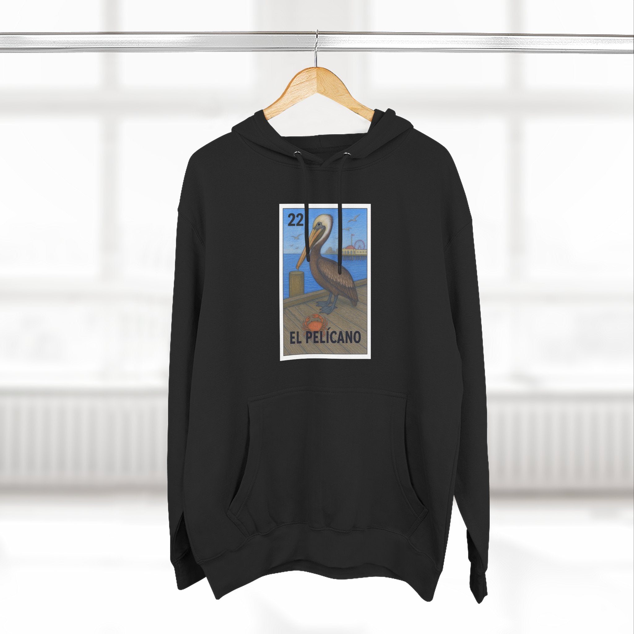 Pelican Lotería Fleece Hoodie (El Pelícano)