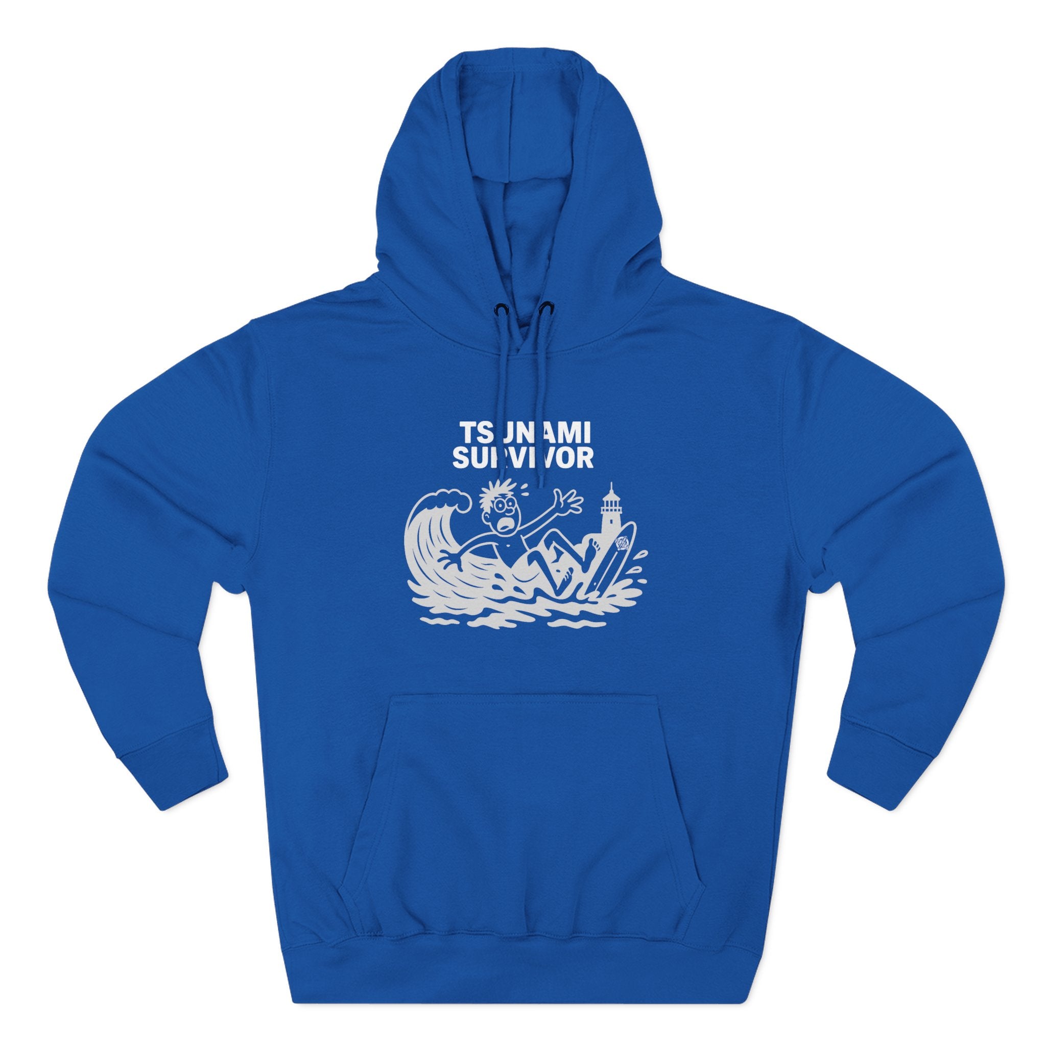 Tsunami Survivor Unisex - Pull-Over Cotton Blend Fleece Hoodie