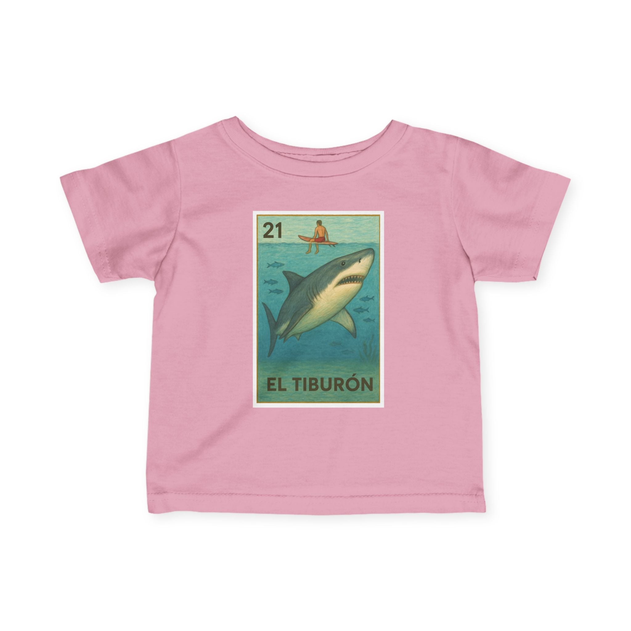 Shark Lotería infant cotton t-shirt image 2