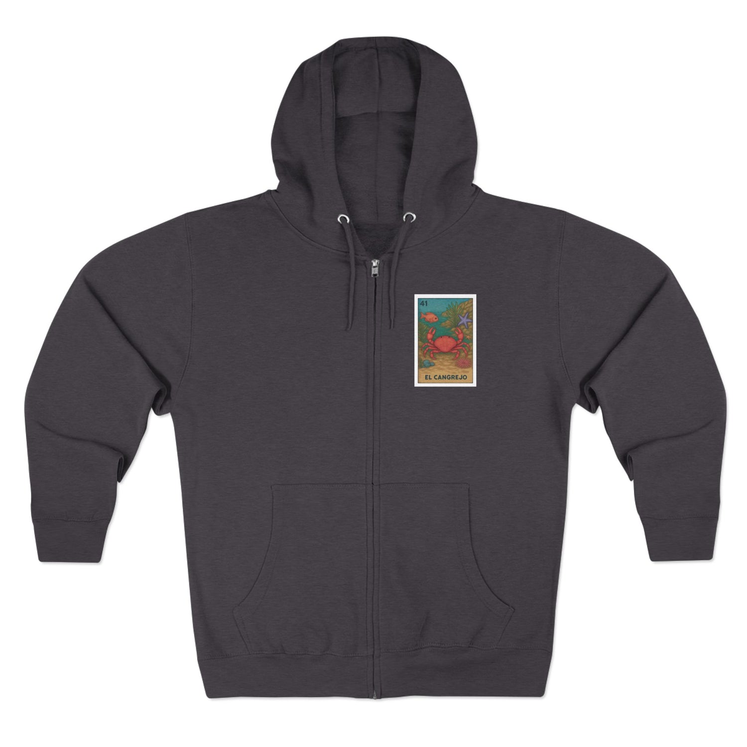 Crab Lotería zip fleece hoodie image 3